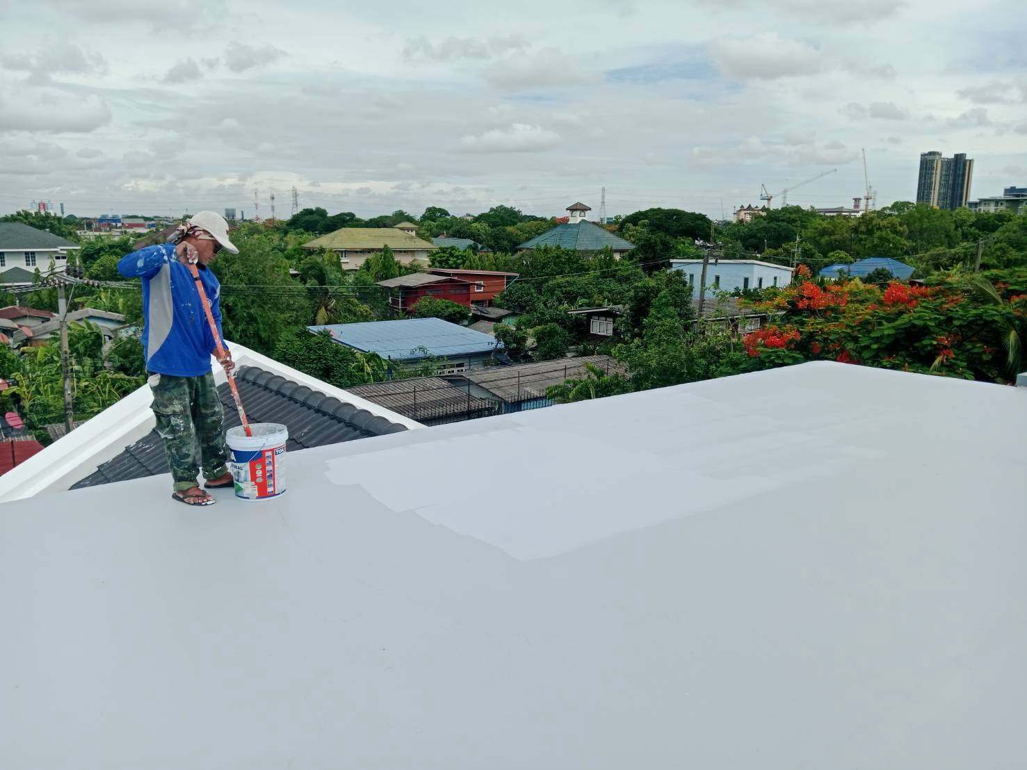 ภาพผลงานกันซึมดาดฟ้าและผนัง โดย Top Roof Service