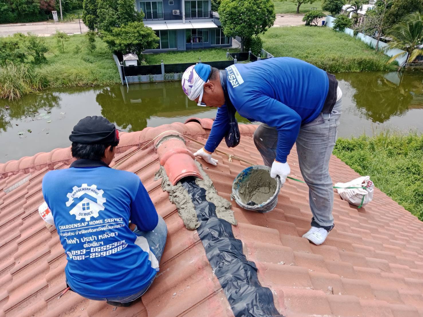 ภาพผลงานซ่อมหลังคารั่วซึม โดย Top Roof Service